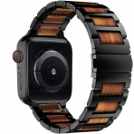 iiteeology Apple Watch Ultra Paslanmaz elik Kay (49/45/44/42mm)-Sandalwood Black