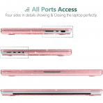 TWOLSKOO MacBook Pro M1/M4 Uyumlu Klf (14 in)-Glitter Pink