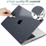 TWOLSKOO MacBook Pro M1/M4 Uyumlu Klf (14 in)-Glitter Black