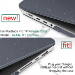 TWOLSKOO MacBook Pro M1/M4 Uyumlu Klf (14 in)-Glitter Black