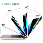 TWOLSKOO MacBook Pro M1/M4 Uyumlu Klf (14 in)-Glitter Clear