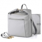 mommore PU Deri Bebek Bakm antas-Gray