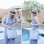 mommore PU Deri Bebek Bakm antas-Gray