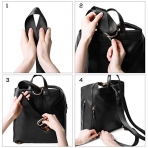 mommore PU Deri Bebek Bakm antas-Black