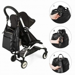 mommore PU Deri Bebek Bakm antas-Black
