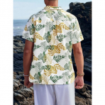 monoFe Erkek Ksa Kollu Hawaii Gmlek(Beyaz)