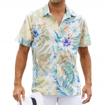 monoFe Erkek Ksa Kollu Hawaii Gmlek
