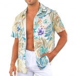 monoFe Erkek Ksa Kollu Hawaii Gmlek