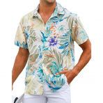 monoFe Erkek Ksa Kollu Hawaii Gmlek