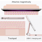 nimin Standl iPad Air M2 Klavyeli Klf (11 in)-Pink