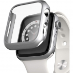 pzoz Apple Watch 4 Ekran Koruyucu Bumper K�l�f (40mm)-Silver