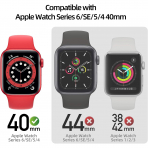 pzoz Apple Watch 4 Ekran Koruyucu Bumper K�l�f (40mm)-Silver