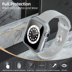 pzoz Apple Watch 4 Ekran Koruyucu Bumper K�l�f (40mm)-Silver