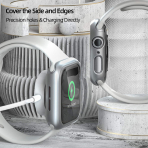 pzoz Apple Watch 4 Ekran Koruyucu Bumper K�l�f (40mm)-Silver