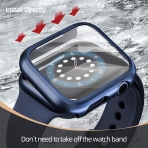 pzoz Apple Watch 4 Ekran Koruyucu Bumper Klf (44mm)-Blue