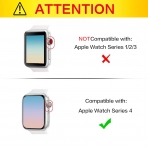 pzoz Apple Watch 4 Koruyucu Klf (44mm)-Pink