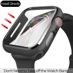 pzoz Apple Watch 4 Ekran Koruyucu Bumper Klf (40mm)-Black
