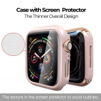 pzoz Apple Watch 4 Ekran Koruyucu Bumper Klf (40mm)-Pink