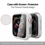 pzoz Apple Watch 4 Ekran Koruyucu Bumper Klf (44mm)-White