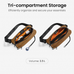 tomtoc Aviator-T35 X-Pac Aksesuar antas(3.5L)-Brown
