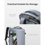 tomtoc Navigator T66 Ripstop Laptop S�rt �antas� (28 L)-Silver Gray