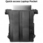 tomtoc Rolltop Laptop Srt antas (15.6 in)-Black