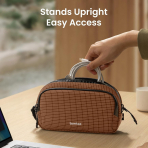 tomtoc Tanabilir Saklama antas-Brown Plaid 