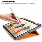 Tomtoc iPad Air 4 Kalem Blmeli Klf (10.9 in)-Orange