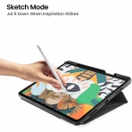 tomtoc iPad Pro Kalem Blmeli Klf (12.9 in)(5.Nesil)-Black