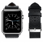 top4cus Apple Watch Deri Kay (42mm)-Breathable style - Black