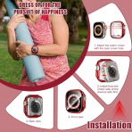 top4cus Apple Watch Ultra 49 mm Koruyucu K�l�f-Red