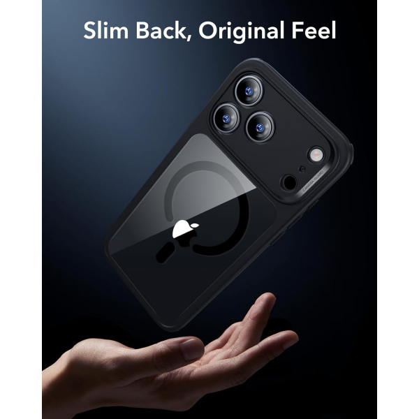 ESR Classic Hybrid iPhone 18 Pro Max Manyetik K�l�f -Clear Black