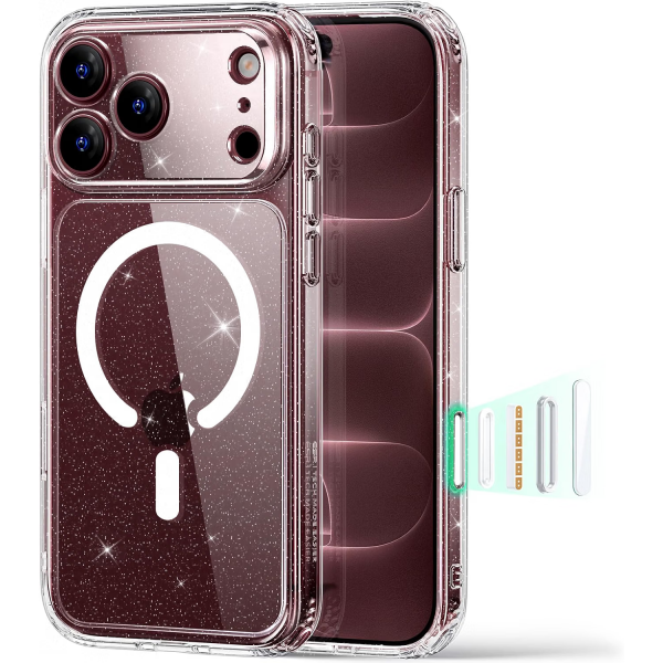 ESR Classic Hybrid iPhone 18 Pro Max Manyetik K�l�f -Clear Shimmer