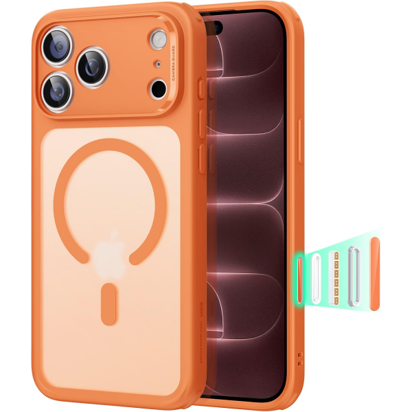 ESR Classic Hybrid iPhone 18 Pro Max Manyetik K�l�f -Frosted Orange