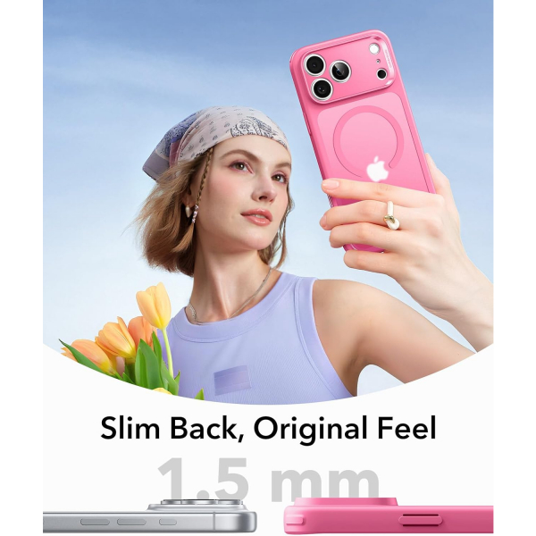 ESR Classic Hybrid iPhone 18 Pro Max Manyetik K�l�f -Frosted Pink