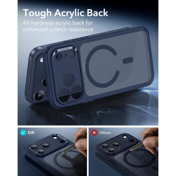 ESR Classic Hybrid iPhone 18 Pro Max Manyetik K�l�f -Frosted Blue