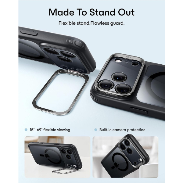 ESR Classic Hybrid iPhone 18 Pro Max Standl� K�l�f-Clear Black
