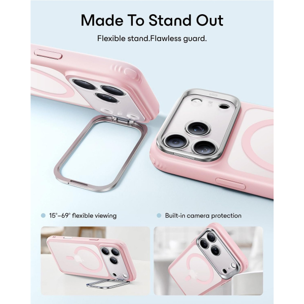 ESR Classic Hybrid iPhone 18 Pro Max Standl� K�l�f-Frosted Pink