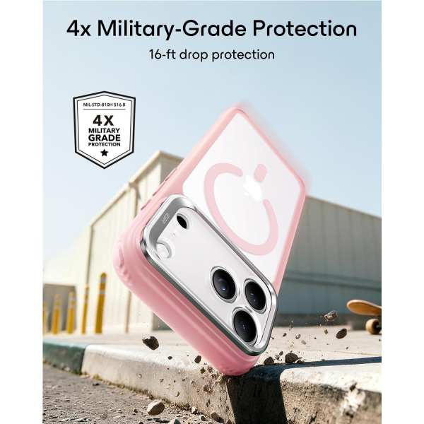 ESR Classic Hybrid iPhone 18 Pro Max Standl� K�l�f-Frosted Pink