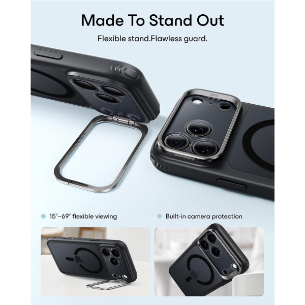 ESR Classic Hybrid iPhone 18 Pro Max Standl� K�l�f-Frosted Black