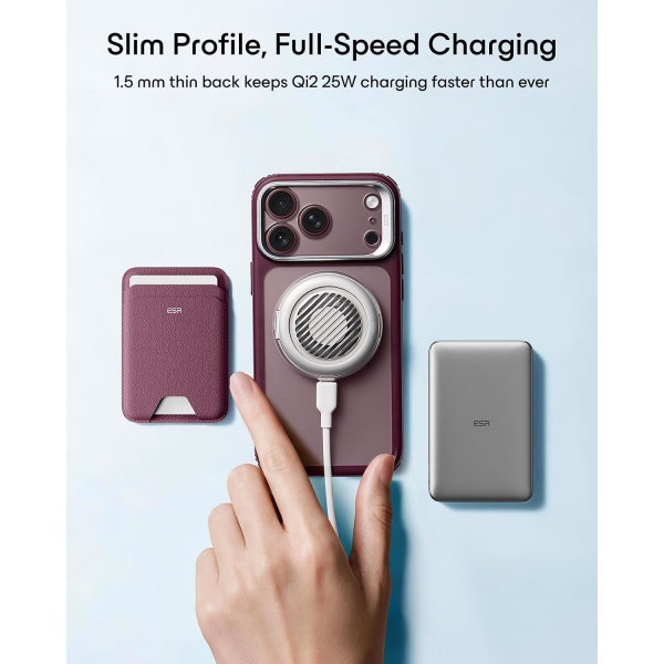 ESR Classic Hybrid iPhone 18 Pro Max Standl� K�l�f-Frosted Burgundy