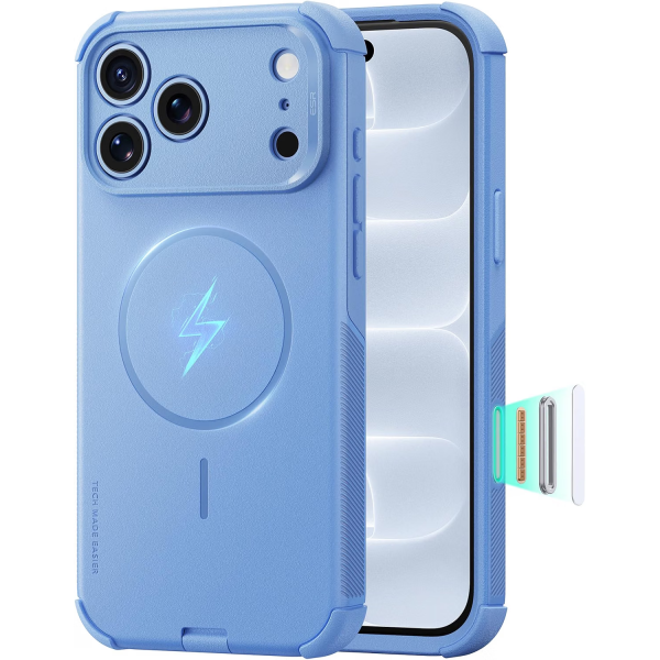 ESR Cyber Tough iPhone 18 Pro Max Manyetik K�l�f-Light Blue