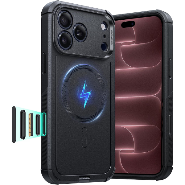 ESR Cyber Tough iPhone 18 Pro Max Manyetik K�l�f-Black