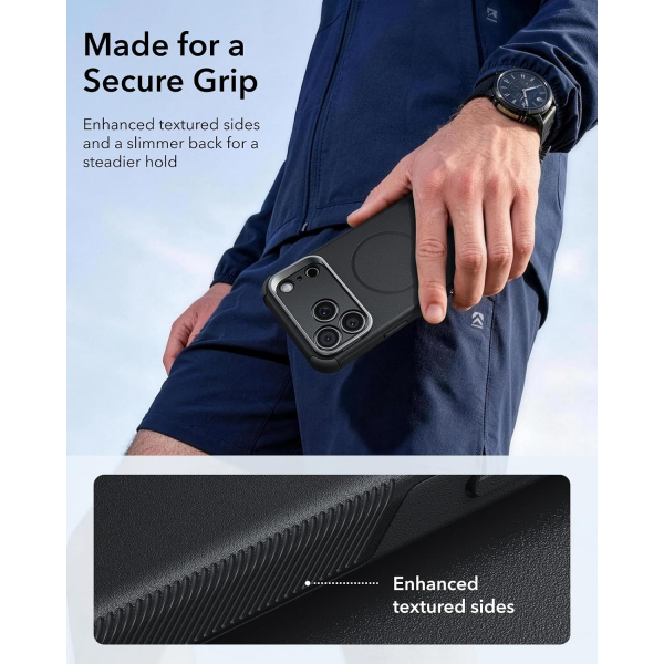 ESR Cyber Tough Flex iPhone 18 Pro Max Stand K�l�f-Black