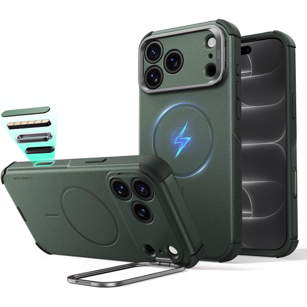ESR Cyber Tough Flex iPhone 18 Pro Max Stand K�l�f-Green