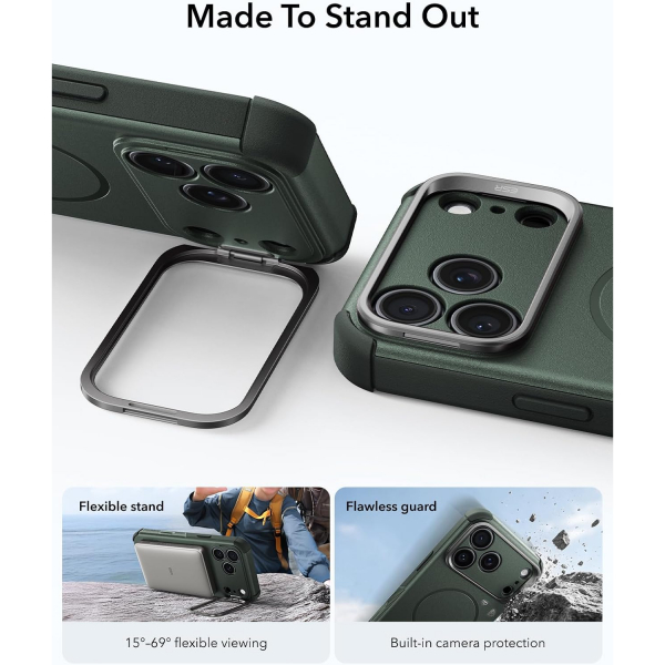 ESR Cyber Tough Flex iPhone 18 Pro Max Stand K�l�f-Green