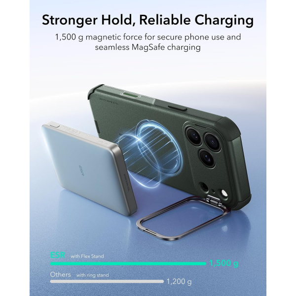 ESR Cyber Tough Flex iPhone 18 Pro Max Stand K�l�f-Green