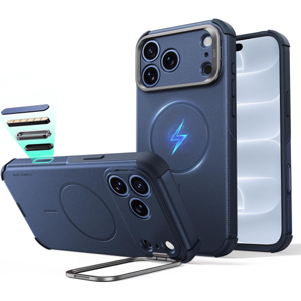 ESR Cyber Tough Flex iPhone 18 Pro Max Stand K�l�f-Blue