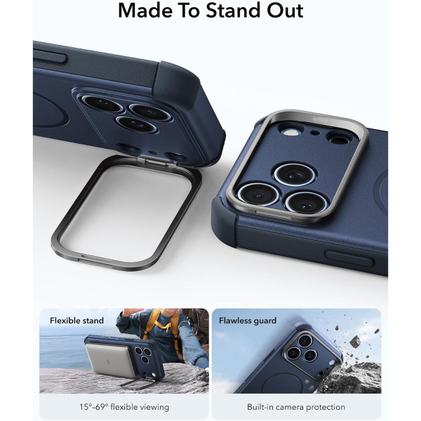 ESR Cyber Tough Flex iPhone 18 Pro Max Stand K�l�f-Blue