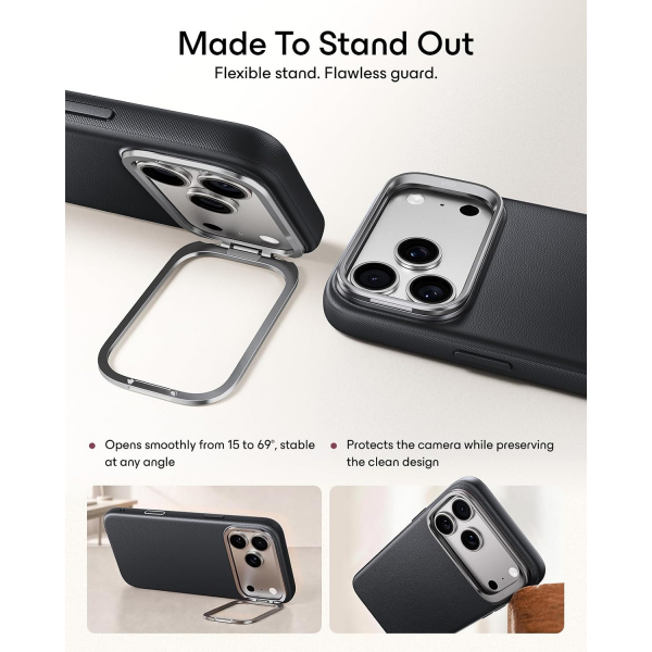 ESR Atelier Flex iPhone 18 Pro Max Standl� K�l�f -Black